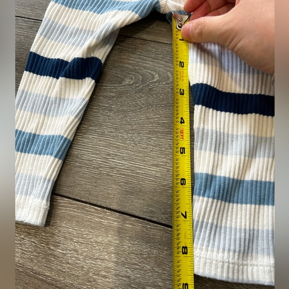 Bee and Dee Blue and White Striped Ribbed Pants size 18m - Picture 6 of 6